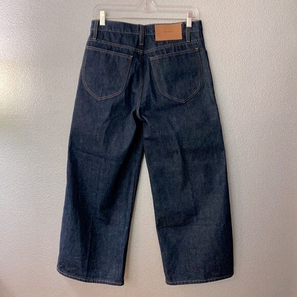 FRAME le Italien Wide Crop Italian rigid denim 100% cotton made in Italy sz 27 - Picture 3 of 12